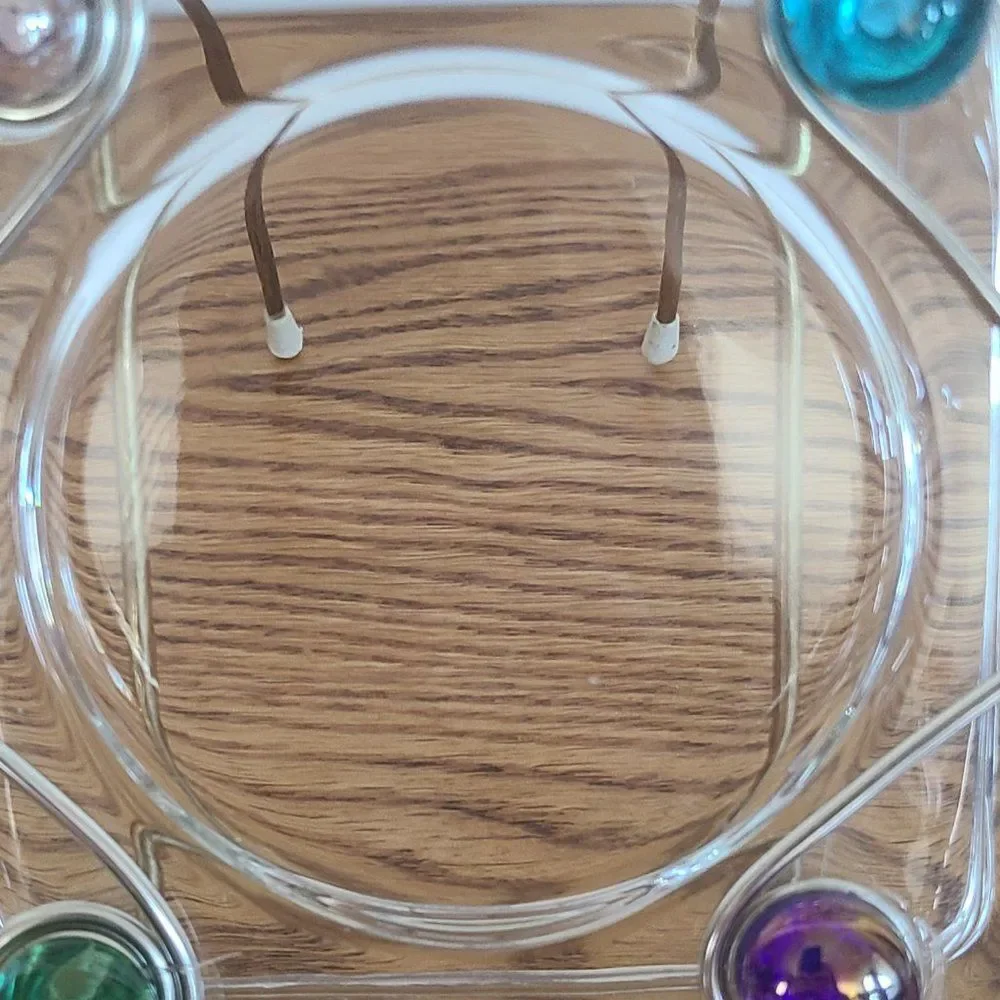 Glass Drink Coaster Embellished with Beads and Wire Hand-Made Water Wine Beer
